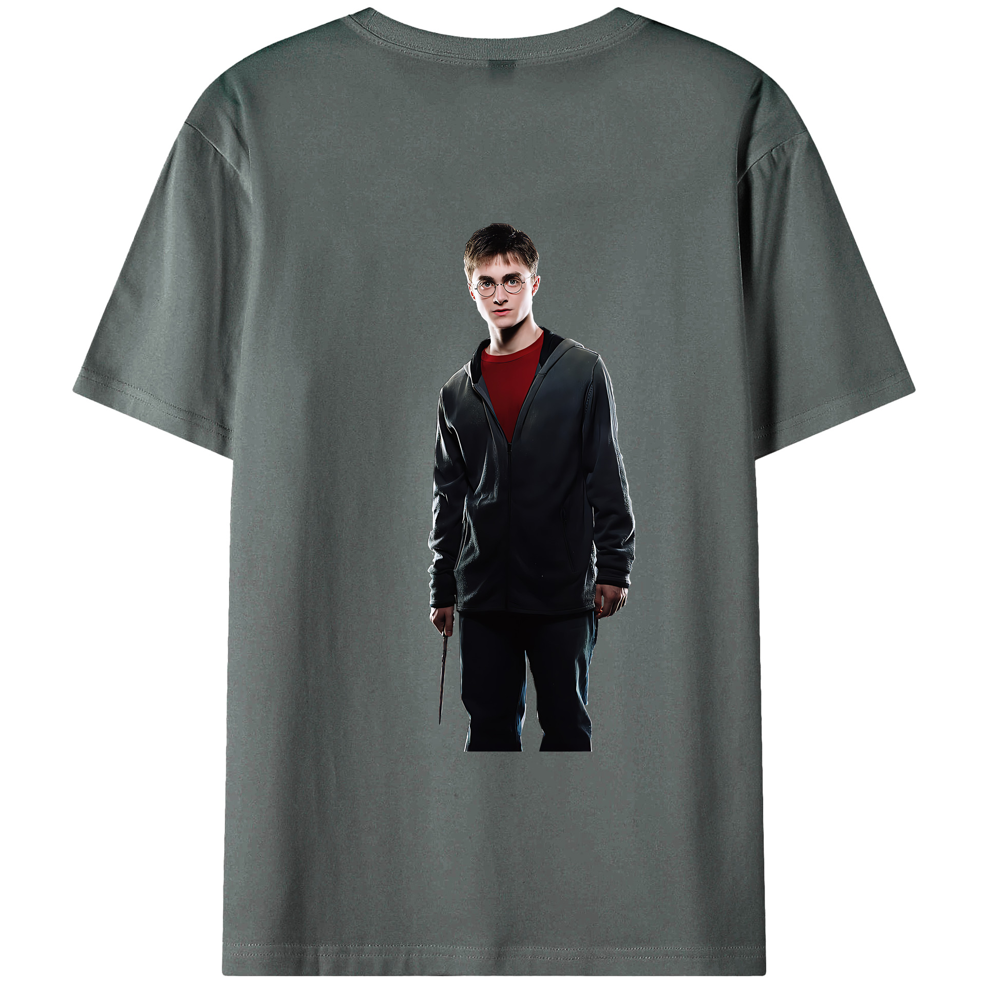 （画像用） Harry Potter ハリー・ポッターシリーズ 綿100％ メンズ半袖Tシャツ（バックプリント） 通気性